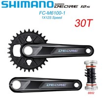 Deore 1X12S 속도 크랭크 세트 FCM61001 30 32T 체인휠 170 길이 MTB 자전거 정품, 03 30T With BB52_02 175mm