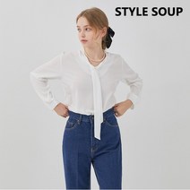 숲 브이넥 타이 블라우스(SYALSE1)