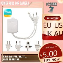 용 전원 공급 장치 소켓 AC 입력 DC 12V 2A 출력 Ip/AHD 카메라 EU/AU/UK/US 플러그 어댑터 충전기 1 피스, EU 플러그, 02 EU 플러그