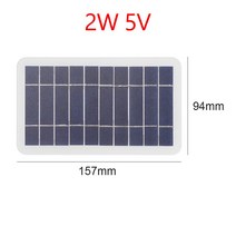 휴대용 태양열충전기 태양광충전기 5/6V 1/1/1/2/3/5W USB 태양 전지 패널 방수 광 시스템 핸드폰 배터리 보조베터리 캠핑 하이킹에 대 한 열 충전기, [04] 2W 5V