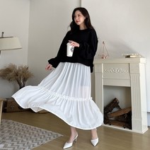 쉐얼유 여성 소프니 레이어드 쉬폰 캉캉 원피스