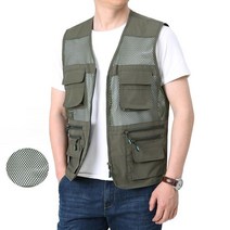 남성 메쉬 멀티포켓 조끼 빅사이즈 노가다 야외 다용도 작업복 조끼 낚시 캠핑 아웃도어 등산
