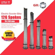 전기자전거 배터리 48v 36v 충전기 전기 자전거 12g 직경 2.56mm 길이 70-134mm 스포크 j-bend 스틸 와이어 실버 컬러 스포크 ebike 모터 변환 7, 134mm 40pcs 도구