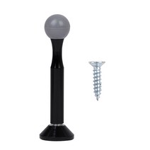 AL 도어 완충 스토퍼 1개입 + 설치피스, 블랙