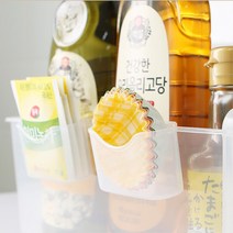 한눈에 찾기 쉬운 냉장고 걸이식 소스 보관통 수납 귀여운 보미료