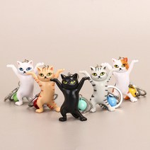팔드는 짜잔 고양이 방울 O링 키링 열쇠고리 얼룩냥
