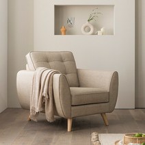 한샘몰pick 씨엘로 프라페 에디션 가죽소파 1인용 3종/택1, C 오트밀베이지(C)