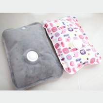 전자파 걱정 없는 따뜻한 온열 찜질 전기 보온 물 주머니 커버 포함, 핑크+커버(랜덤)