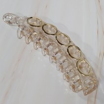 SUNNYDAY Y4 골드 파츠 투명 빗살 바나나핀 헤어집게핀 성인 여성 머리핀 집게핀 반묶음 반머리 올림머리 큰 대형 빅 헤어핀