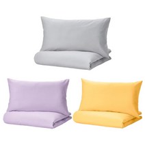 [이케아] NATTSVARMARE 낫스베르마레 이불커버1개 200x230cm+베개커버2개, 색상:라일락_605.291.78
