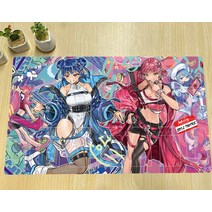 유희왕플레이매트 YuGiOh이블 트윈스 Kisikill amp Lilla 매트 TCG CCG 보드 트레이딩 카드 커스텀 마우스 패드 고무 데스크 존 가방, [02] QW0060316A