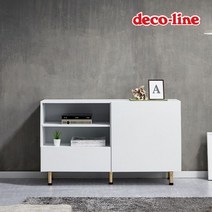 [데코라인] 코넬 피코 서랍형 키높은 거실장 1200 DNS038, 색상:화이트