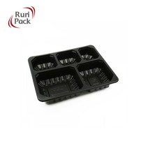분식 떡볶이 반찬용기 반찬 실링용기 5칸 블랙 포장용기 23194-5A 5구 400개, B1161 / 400개