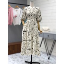 애티쉬 퍼프 주름 라인원피스 BOP1R644