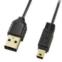 (K)초슬림 USB2.0 Mini 5핀 케이블 1M /초슬림 케이블 직경 2.5mm/ 2중 차폐 쉴드/ 트위스트 페어/ 금도금 커넥터핀, 단일 모델명/품번