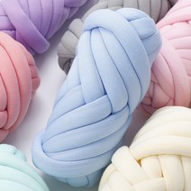 Life Rhythm 자이언트얀 패브릭 가방 망고실 빅얀 1KG 루피실 왕모찌실 뜨개실 만들기, 라일락