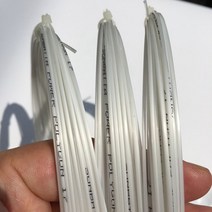 테니스 스트링 줄 1 pc 대만산 성능 팅킨 파워 폴리곤 17현(폴리올레핀) 현(흰색)