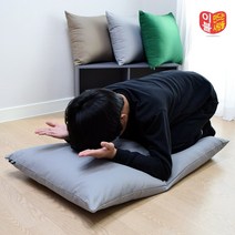 오리엔탈 순면 절방석 목화솜 108배 명상 방석, 그레이, 절방석커버+목화속통(60x90cm)