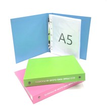 A5사이즈 에코 3공 O링 클리어화일 (80매), 하늘색