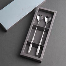 인스푼 엔젤하트 롱티스푼 롱포크, 파랑도트 포장, 인쇄함