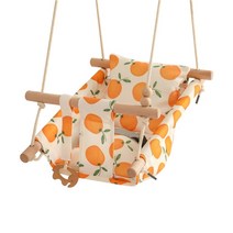 아기바운서 baby swing chair canvas hang wood children, 리클라이너 3