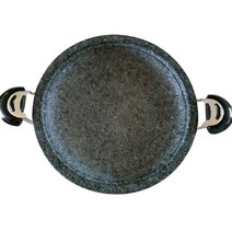 장수곱돌 원형 불판(가정용/업소용 크기선택) 고기 불판/소고기 삼겹살 구이용 돌판 돌 구이판, 양수후라이팬(35-320), 양수후라이팬