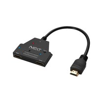 NEXT UHD 1대2 HDMI 2포트 무전원 모니터 분배기 4K지원 금도금 커넥터, HDMI 모니터분배기