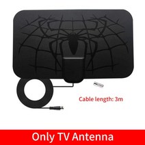 8K 3000 마일 DVB-T2 거미 디지털 TV 안테나 증폭기 부스터 1080P 공중 FM 자동차 tv 상자 실내 RV 여행, 01 BlackSpider Antenna