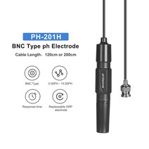 PH 전극 실험실 수족관 수경 pH 프로브 BNC 컨트롤러 미터 커넥터 1.2/2M, 01 Length 1.2M_01 Black