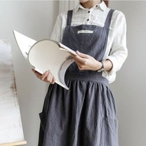 원피스 앞치마 최준카페 고사리 나물 어쩌다주부앞치마, A타입-그레이