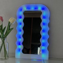 LED조명거울 대형 Memphis 전신 웨이브 장식 INS 드레싱 바닥 RGB LED
