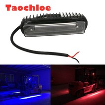 1x6 인치 10-80v 30w 레드 홍수 빔 48v LED 포크 리프트 트럭 위험 영역 경고등 redzone, [02] red danger zone, 02 red danger zone