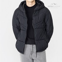 스타일에스 남자 빅사이즈 빅 지퍼 포켓 겨울 헤비 후드 집업 패딩 점퍼
