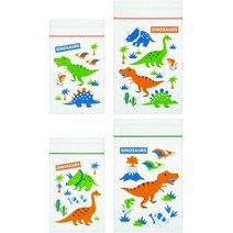 헬로키티 미키 푸우 캐릭터 지퍼백 비닐팩 20p 40p, 다이노사우루스 지퍼백(미니)20p