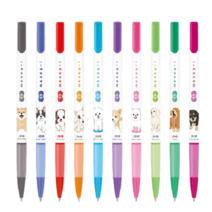 자바 신제품 0.5mm 멍이저점도 러버유성볼펜, 12개입, 프렌치불독