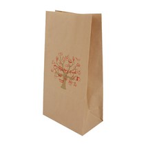 해피푸드 크라프트 각대 종이봉투 소 (120x60x220) 100장, 260L0003D 해피푸드KP각대 소100장