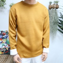 남여공용 봄 가을 이중지 배색 라운드 니트 7color