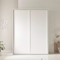 코코미 마이룸 E0등급 1500 키큰 자동댐퍼 슬라이딩 옷장 비스포크 전신거울 미닫이장, 화이트