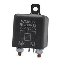 배터리 아이솔레이터 릴레이 12V 4 핀 WM686 시작 자동차 ON/OFF 스위치 정상 개방 RL/280 200A, 01 black