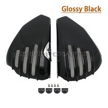 오토바이 액세서리 배터리 사이드 페어링 커버 할리 데이비슨 2004-2013 Sportster XL 1200 883 FORTY-8 XL883 XL1200, 01 Glossy Black