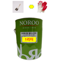[노루페인트] 슈퍼 에나멜플러스 유성 페인트 1L (목재/ 철재용/H빔/판넬), 백색 반광, 1개