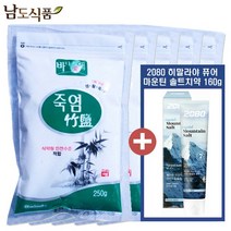 남도식품 바다애 생활죽염 식염 및 양치용 250g + 소금치약 160g, 5봉
