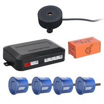 자동차 전방 감지 센서 CarPro 범용 4 개의 부저 12V 22mm 주차 키트 역방향 백업 레이더 사운드 경고 표시기 프로브 시스템 597EA 3, 07 blue
