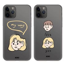 9C9C 걸 앤 보이 클리어케이스 아이폰시리즈 아이폰11ProMax:핑크킥보드, 옵션선택