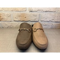 여성용 스웨이드 오퍼 뮬 슬리퍼 쿠션 블로퍼