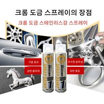크롬 도금 스테인리스강 리뉴얼 스프레이 자동차휠도색크롬 크롬도금스프레이내열, 350ML*2