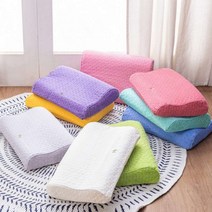 별도표기 국내산 메모리폼베개 커버 세트 피그먼트 경추굴곡형 목베개 순면 꿀잠, 색상/메모리폼 체리핑크(커버)