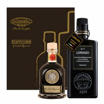 비엔트레이드 [바르베라] 로렌조 올리브오일 500ml+두에비토리에 오로 발사믹식초 30년산 250ml 세트, 로렌조NO.3올리브오일+오로발사믹식초30년산