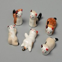 수저받침대 개 세라믹 고양이 젓가락 스탠드 홀더 숟가락 포크 칼 나머지 랙 레스토랑 테이블 책상, MULTI