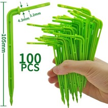 조립식비닐하우스 온실 하우스 미니 유리 시공 Oasis 드립 관개 드리퍼 정원 화분에 심은 마이크로 급수 시스템 18 인치 벤딩 화살표 이미터 3 m 5m 501000 개, 2.Green100pcs